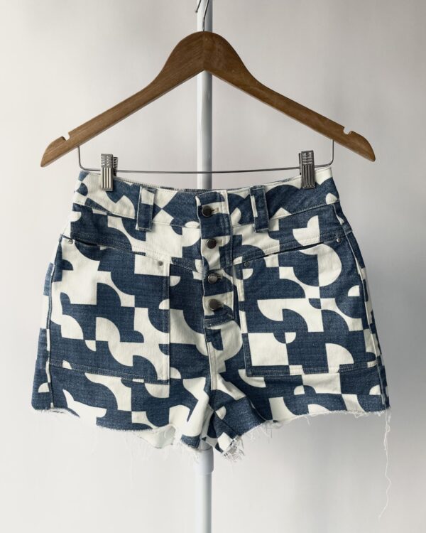 Short branco e azul BA&SH - P - VENDIDO SISTEMA OTO
