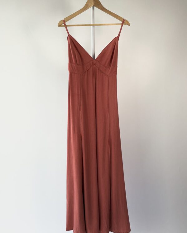 Vestido terracota com decote MARIA FILÓ - M - VENDIDO SISTEMA OTO