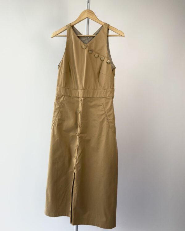 Vestido midi kakhi botões EVA - 38 - VENDIDO SISTEMA OTTO