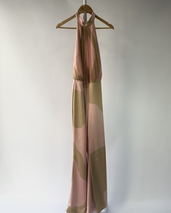 Macacão bege com rosa claro com decote nas costas AGILITÁ - 40