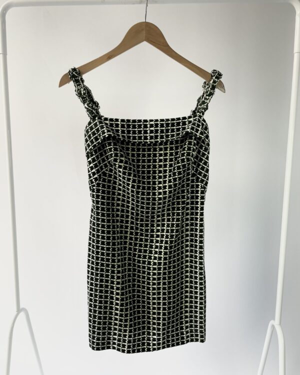 Vestido curto verde estampado FARM - PP - VENDIDO SISTEMA OTO