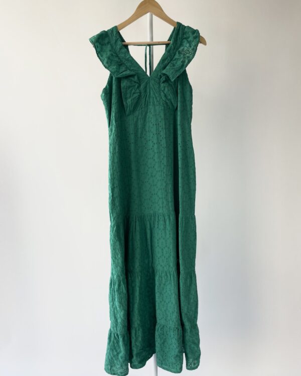 Vestido longo laise verde LIZIE - G - VENDIDO SISTEMA OTO