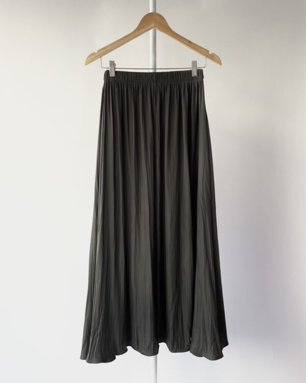 Saia midi cinza acetinada ZARA - PP - VENDIDO SISTEMA OTO