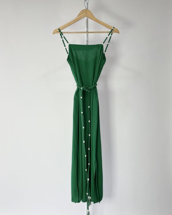 Vestido verde com faixa PURA - PP - VENDIDO SISTEMA OTO
