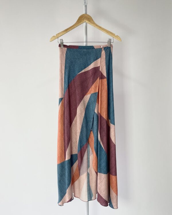 Saia midi transpassada estampada VIX - P - VENDIDO SISTEMA OTO