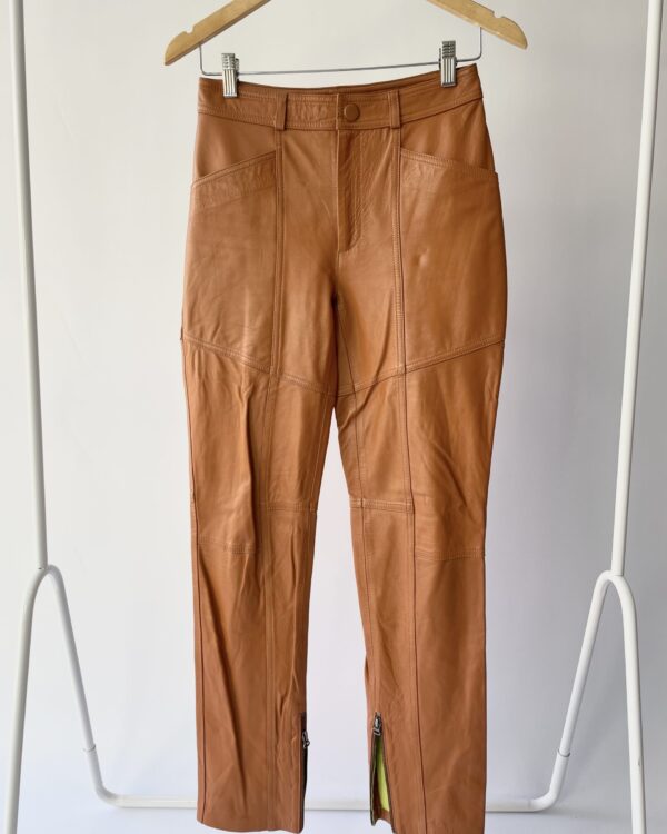 Calça caramelo couro EVA - 34 - VENDIDO SISTEMA OTO