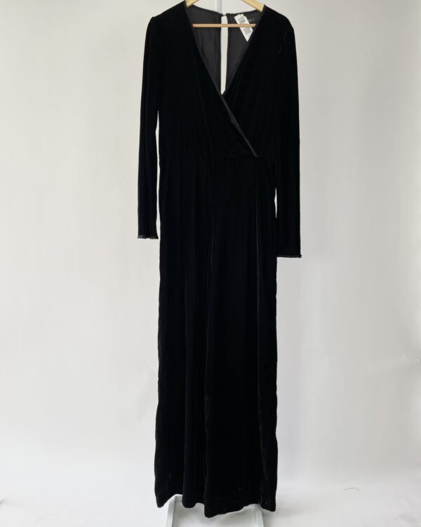 Macacão preto veludo com detalhe EVA - 40 - VENDIDO SISTEMA OTO