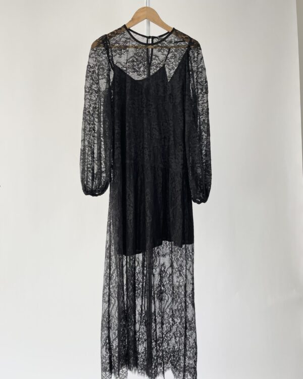 Vestido longo renda preto MARIA FILÓ - M