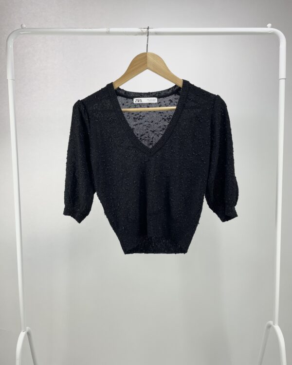 Blusa tricot com fios de lurex ZARA - P - VENDIDO SIST OTO