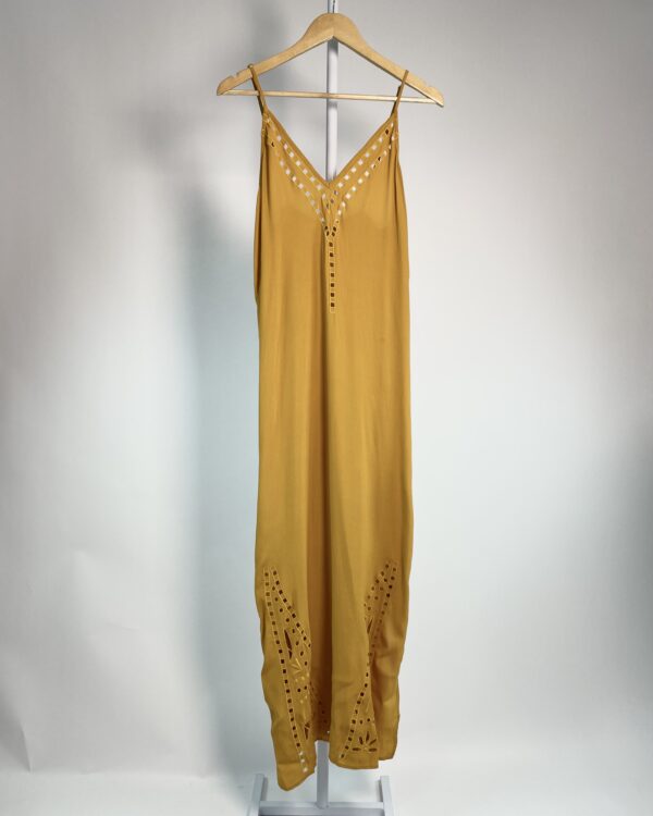 Vestido midi mostrarda detalhes LOV2WEAR - P - VENDIDO SIST OTO