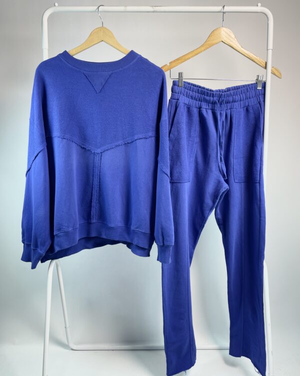 Conjunto moletom azul IDA - P - VENDIDO SISTEMA OTO