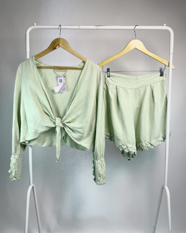 Conjunto verde agua short e top ADRIANA DEGREAS - G - VENDIDO SISTEMA OTO