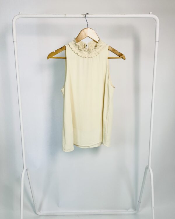 Blusa gola lastex bege BENTHA - P - VENDIDO SISTEMA OTO