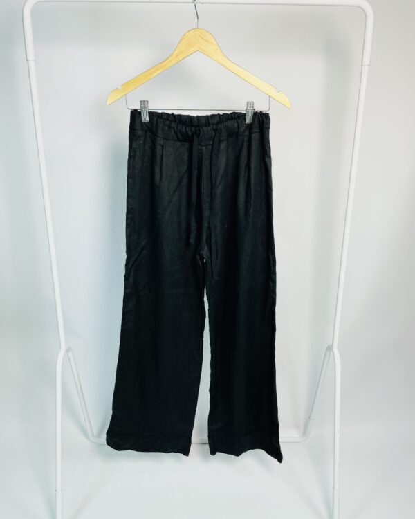 Calça preto linho - P - VENDIDO SISTEMA OTO