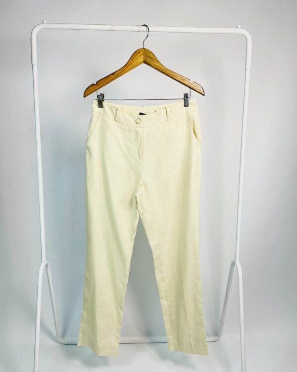 Calça bege linho alfaiataria AMISSIMA - 40 *nunca usado* - VENDIDO SISTEMA OTO