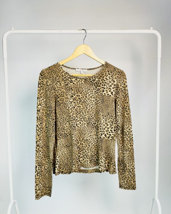 Blusa malha mangas longas estampa onça ATEEN - G - VENDIDO SISTEMA OTO