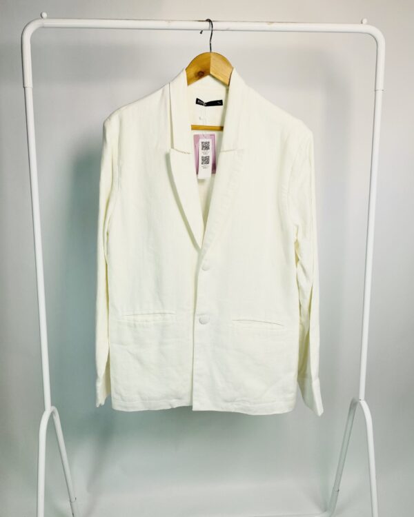 Blazer branco linho HANDR ED - M - VENDIDO SISTEMA OTO