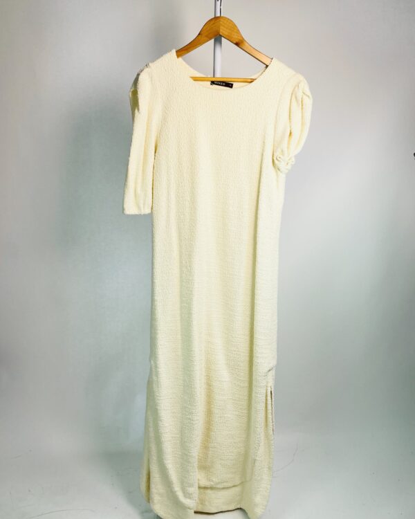 Vestido off white atoalhado longo MIXED - M