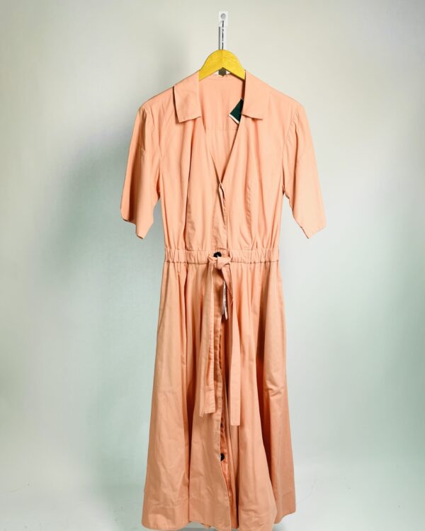 Vestido rosa claro com faixa midi armado SISSA - 40 - VENDIDO SISTEMA OTO