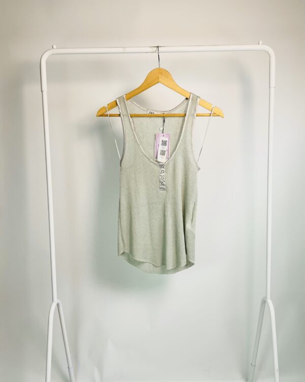 Regata cinza canelada ZARA - P *nunca usado* - VENDIDO SISTEMA OTTO