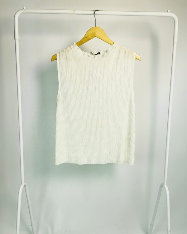 Reagta branca com drapeados ZARA - P - VENDIDO SISTEMA OTO