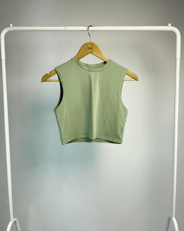 Cropped malha verde claro ZARA - M