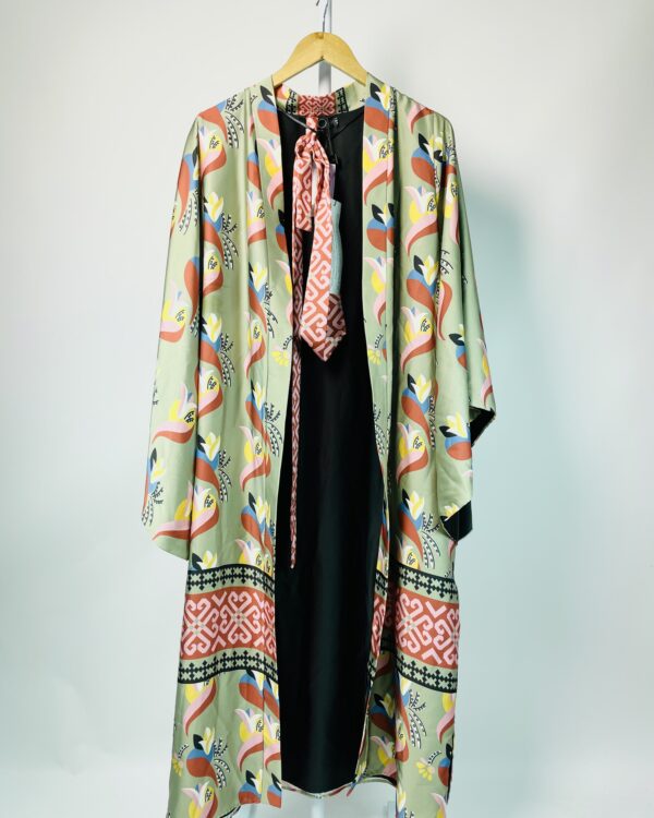Kimono alongado verde estampado PATBO - 40 *nunca usado* - VENDIDO SISTEMA OTO