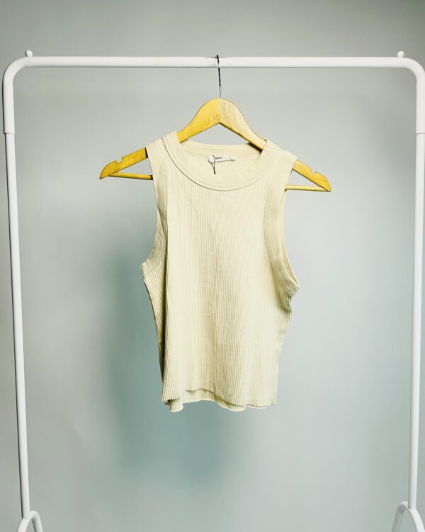 Regata malha canelada bege COTTON:ON - M - VENDIDO SISTEMA OTO