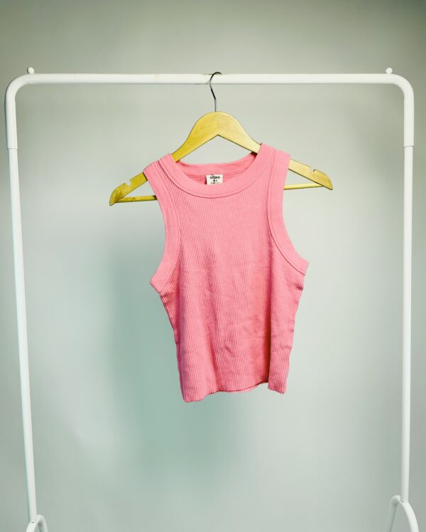 Regata malha canelada rosa COTTON:ON - M - VENDIDO SISTEMA OTO