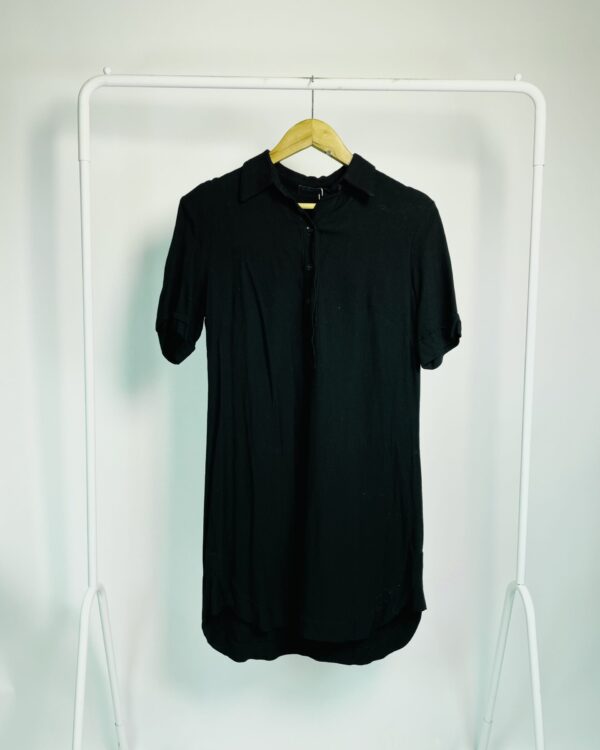 Vestido camisa curta preto ABRAND - 34 - VENDIDO SISTEMA OTO