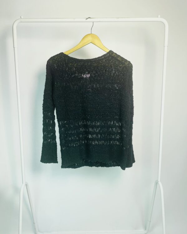 Blusa tricot vazado e fios de lurex ATEEN - PP