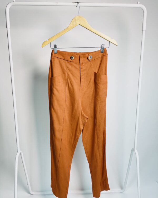 Calça pantalona linho terracota DRESS TO - 36