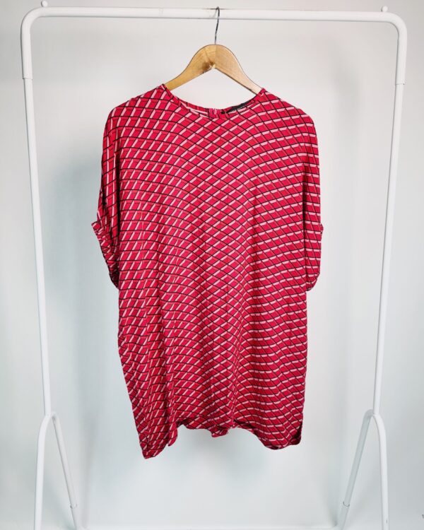 Blusa ampla vermelha estampa geométrica ANDREA MARQUES - 40