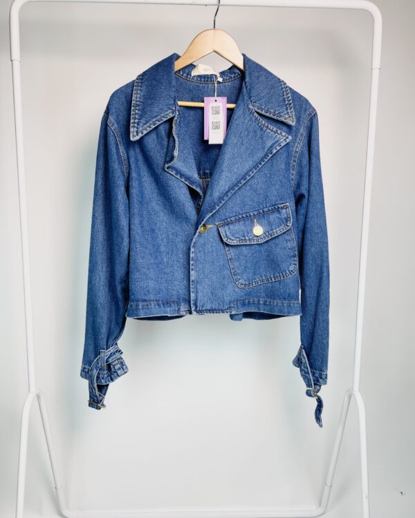 Jaqueta jeans com botões AGILITÁ - 42 - VENDIDO SISTEMA OTO