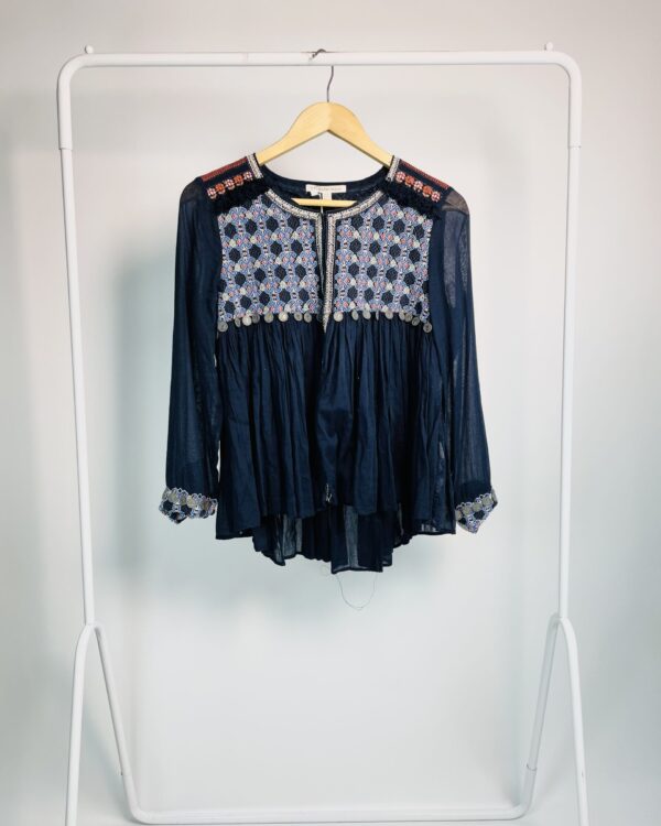 Bata azul marinho com bordados e medalhas ZARA - M - VENDIDO SISTEMS OTO