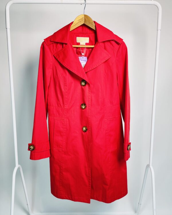 Trench coat vermelho longo MICHAEL KORS - M - VENDIDO SISTEMA OTO