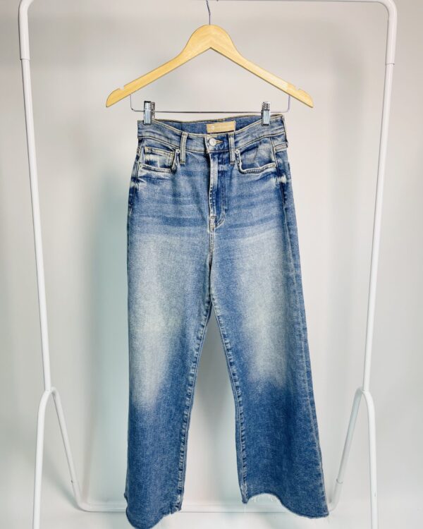 Calça jeans desfiada wide leg FOR ALL MANKIND - 34 - VENDIDO SISTEMA OTO