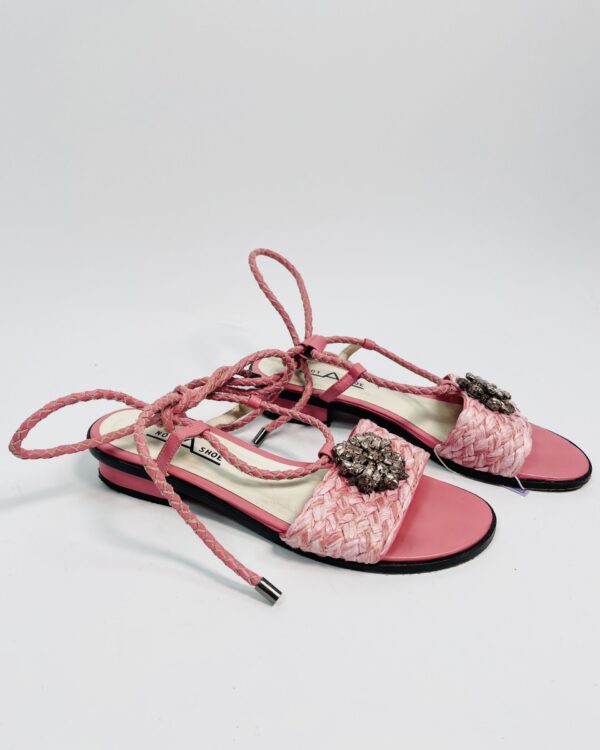 Rasteira rosa pedras NOT A SHOE - 37 - VENDIDO SISTEMA OTO