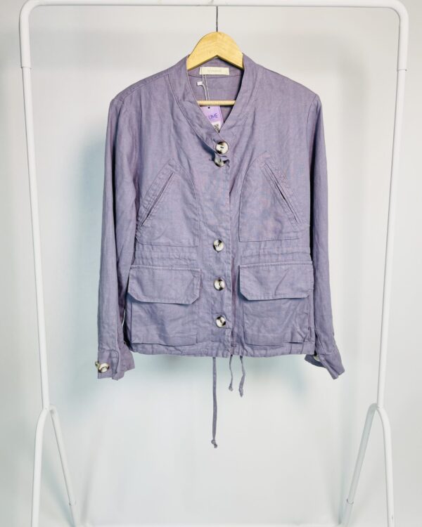 Parka linho roxa com botões BY YOURSELF - M - VENDIDO SISTEMA OTO