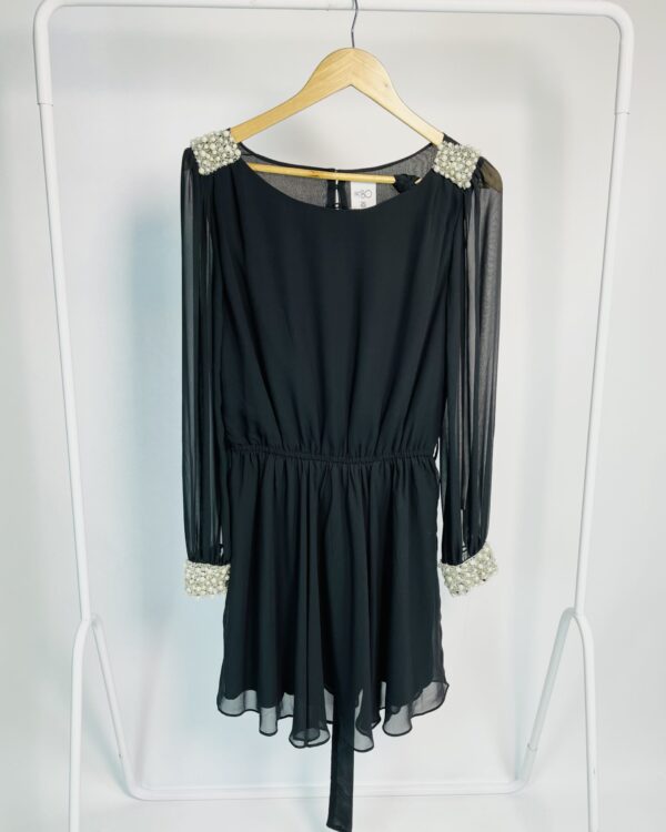 Vestido curto com aplicações de pedraria PATBO - 36