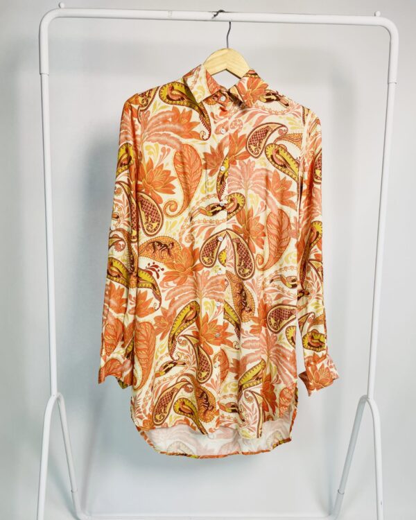 Saída tons de laranja estampado BLUEMAN - P - VENDIDO SISTEMA OTO