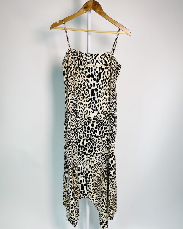 Vestido curto estampa onça alças finas ANIMALE - 36 VENDIDO SISTEMA OTO