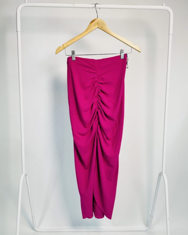 Saia fucsia drapeada midi ANIMALE - P