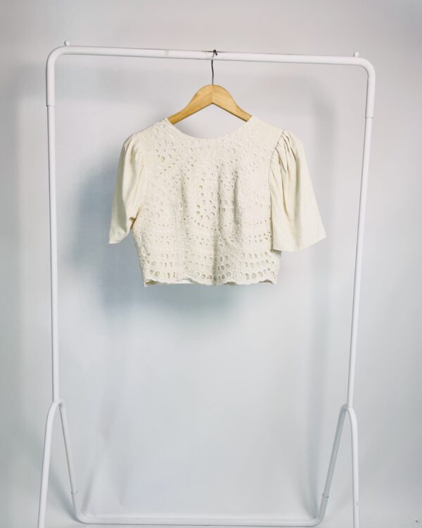 Cropped laise bege zíper nas costas AGILITÁ - 40