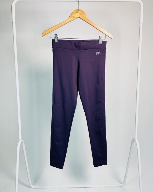 Calça legging azul marinho com listra amarela nas laterais TRACK & FIELD - P