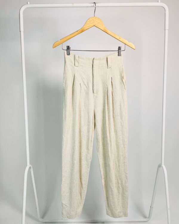 Calça off white com bordados MARFINNO - P - VENDIDO SIST OTO