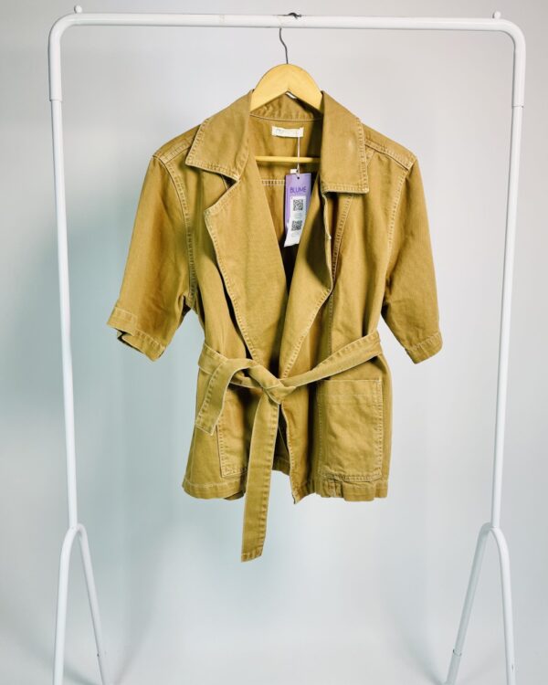 Kimono jeans caramelo com pesponto branco  'Eliana' NV - M - VENDIDO SISTEMA OTO