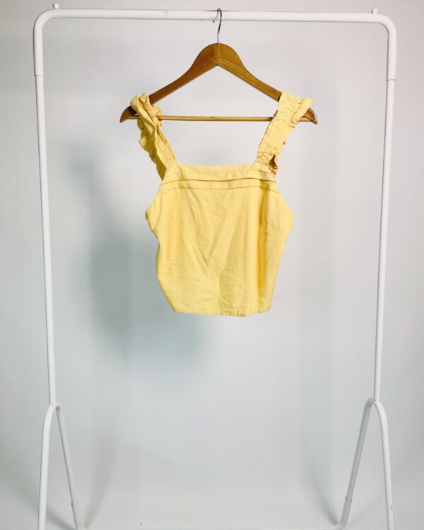 Blusa cropped  amarela manteiga MARIA FILÓ - P