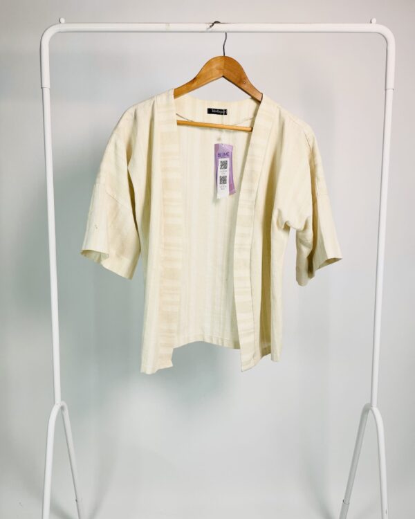 Kimono linho listras brancas IDEOLOGIC - P - VENDIDO SISTEMA OTO