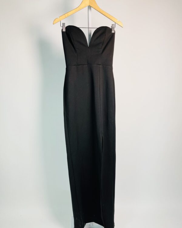 Vestido longo preto corset sem alça fenda na lateral INTI - 38 - VENDIDO SISTEMA OTO